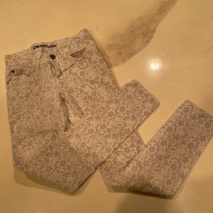 DKNY Grey Floral Jeans - Girls Size 12